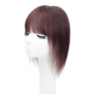 齐刘海假发女片头顶补发无痕遮白发增发量蓬松真发轻薄法式假刘海