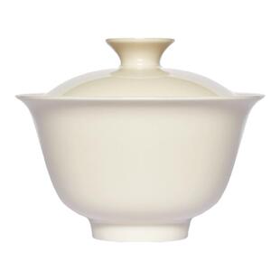 不二学古茶具丨凝香小盖 薄胚雅致瓷盖碗品茗盖碗景德镇100毫升