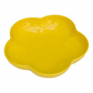 法国LE CREUSET酷彩花形盘西餐拉沙盘花朵深盘家用高级氛围感餐盘