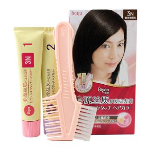 美源丝质自己在家染发剂膏植物提取男女遮白发纯黑色国产正品