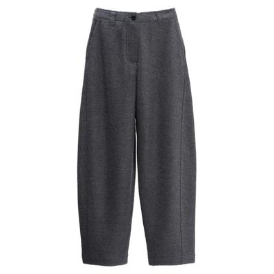 WHM斜纹羊毛针织布弧形裤