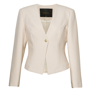 罗衣春季气质修身两件套通勤西装外套连衣裙套装裙子高级感11646