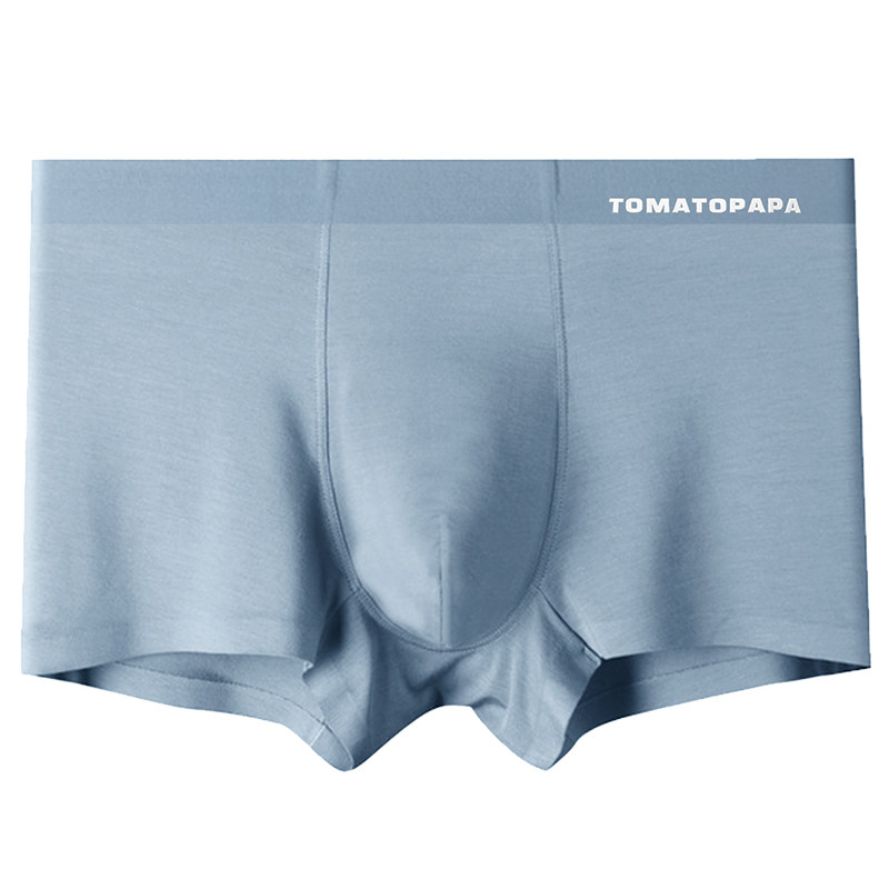 TOMATOPAPA男士平角内裤透气宽腰四角内裤字母logo运动底裤莫代尔