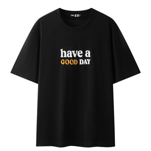 森马短袖T恤男2026夏季新款青少年圆领字母印花上衣宽松休闲百搭