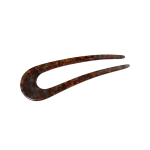 法式Ｕ型醋酸发簪丸子头后脑勺发钗盘发气质现代简约豹纹簪子头饰