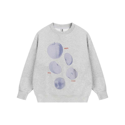 ATRY印花苹果卫衣男2025新款美式复古设计感宽松休闲长袖圆领上衣