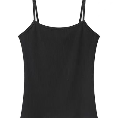 纯棉莫代尔螺纹修身背心吊带