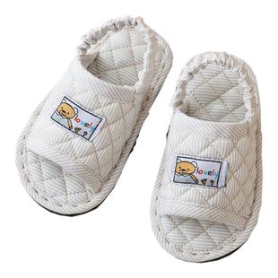 新款纯棉软底儿童拖鞋1-2-3岁春秋四季居家男女童静音地板学步鞋