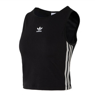 Adidas三叶草女子修身刺绣无袖T恤运动背心KB6417/KB6418/KB6419