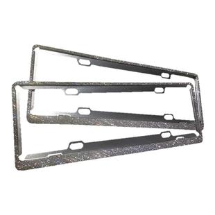 车牌边框汽车车牌架子牌照框水钻汽车牌架框个性改装新交规通用