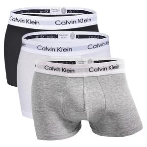 [3条装] Calvin Klein原装男士纯棉短裤平角内裤CK黑白灰四角内裤