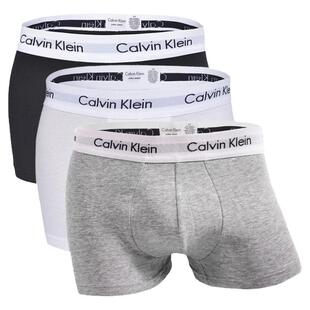 [3条装] Calvin Klein原装男士纯棉短裤平角内裤CK黑白灰四角内裤