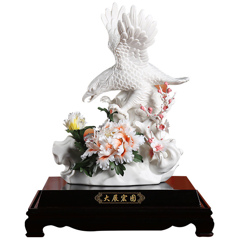 大展宏图老鹰摆件可定制祝福语