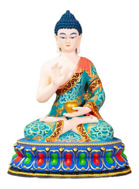 藏式仿古鎏金帕拉五方佛铜像摆件