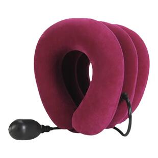 便携式充气护颈枕u型颈椎牵引矫正器家用手动按摩器拉伸理疗神器