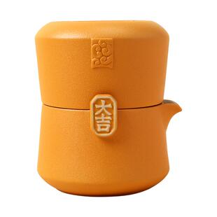 陆宝一人独饮茶具高端快客杯便携式单人茶具一壶一杯大吉随手泡