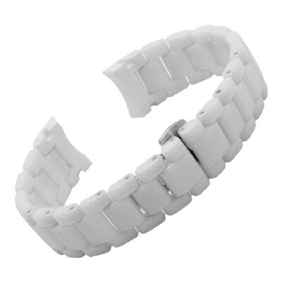 适配阿玛尼手表带系列女白色陶瓷