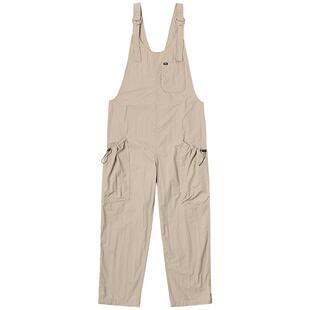 Vans范斯官方 女子梭织长裤浅褐色工装风背带裤