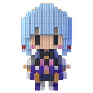 同人二创原神积木人仔稻妻系列拼装玩具小颗粒益智3d立体拼插模型