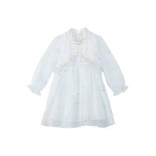 厵yuan女童连衣裙长袖春秋2026新款中国风儿童裙子女孩生日公主裙