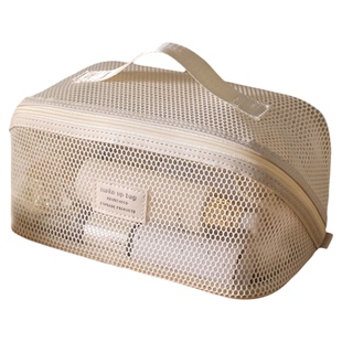 化妆包便携女大容量2026新款高奢旅行洗漱包袋化妆品收纳包网纱包