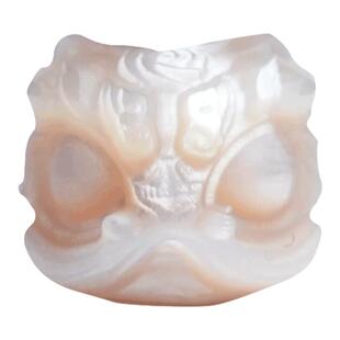 淡水珍珠雕刻隔珠莲花珠阿呆喜狮文玩菩提水晶手串diy配饰品