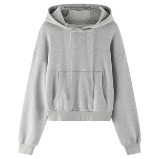 十一石 开春穿！短款连帽套头卫衣女长款抽绳半身裙休闲两件套装