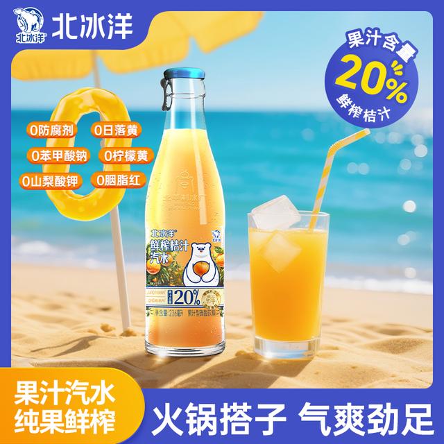 北冰洋经典老北京玻璃瓶橙/桔汁汽水315ml*12瓶饮料饮品DR