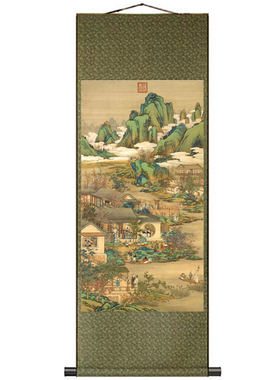 十二月令九月画芯卷轴挂画