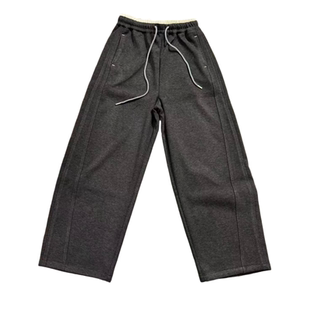 2025新款爆款休闲宽松百搭女裤弯刀裤时尚显瘦女长裤直筒抽绳女裤