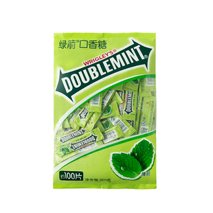 绿箭口香糖100片单片袋装薄荷味独立包装餐饮休闲零食1600片整件