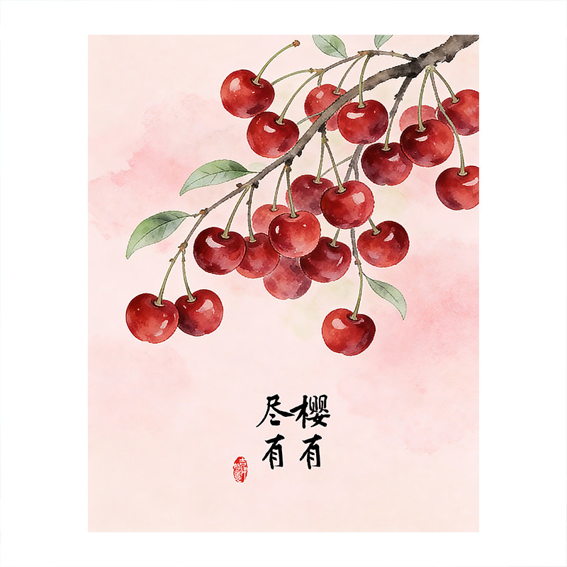 中式花卉免打孔防水加厚浴帘套装