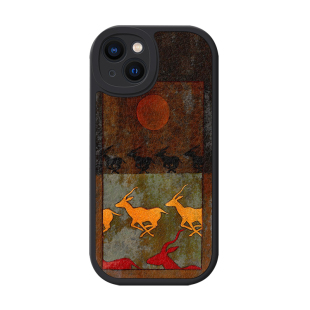 逐日岩画原始复古艺术苹果17air手机壳16promax小米15华为nova14硅胶mate80小羊皮p70荣耀90防摔vivo一加oppo