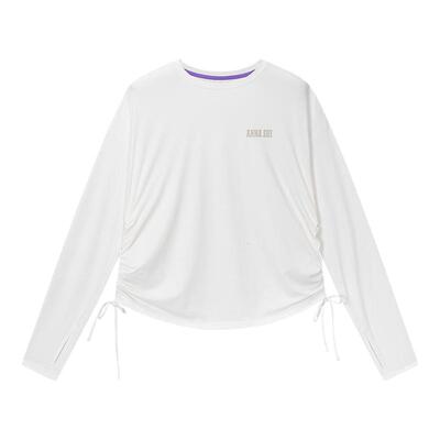 ANNA SUI安娜苏运动 明星同款运动抽绳长袖T恤凉感防晒衣瑜伽跑步