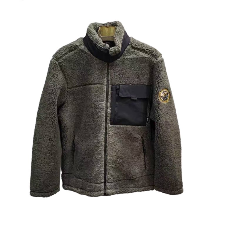 撤柜JP厚款羊羔绒外套冬季双面绒保暖立领棉服工装外套男士抓绒衣
