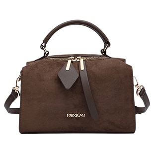 稻草人包包女2025秋冬新款波士顿包牛皮菱格手提单肩包小众斜挎包