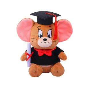 猫和老鼠正版周边Jerry毛绒公仔Tom摆件毕业款礼物公仔可爱玩偶