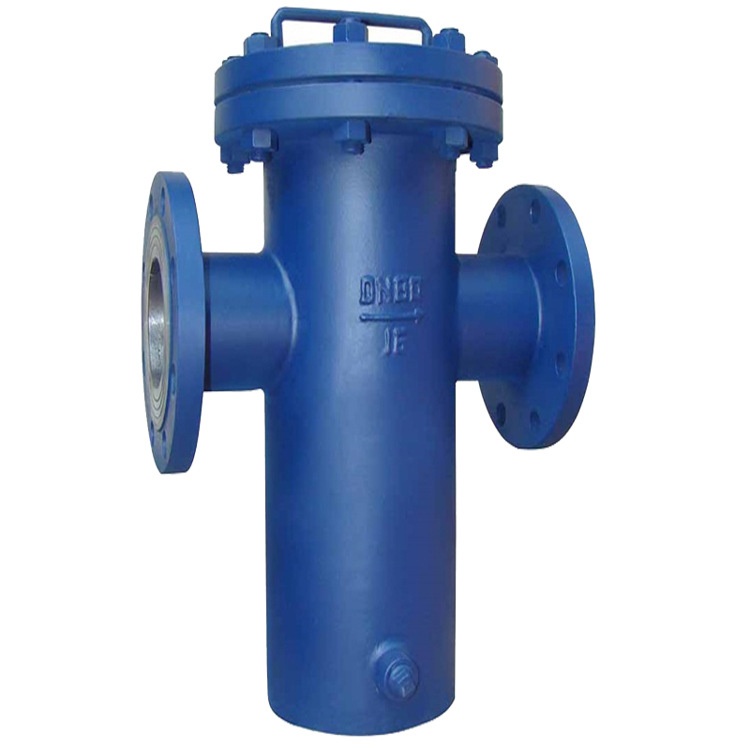 厂家直供工业篮式过滤器毛发过滤器 法兰接口直通平底蓝式过滤器