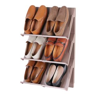 创意立体鞋架托出口日本门口可叠加鞋子收纳架加厚塑料鞋柜省空间