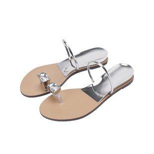 【Evsonen】鸽子蛋大姐姐同款水钻夹脚趾内增高女凉拖外穿凉拖鞋