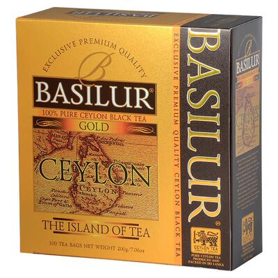 Basilur宝锡兰茶之岛红茶 锡兰红茶简装100袋 原装进口特浓港式茶