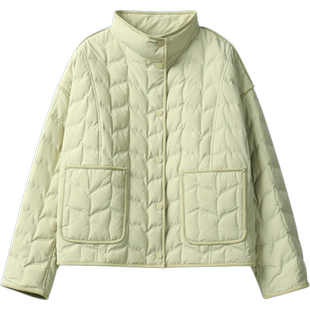 播商场同款24冬气质通勤宽松短款轻薄鸭绒羽绒服女BDR3RD3244