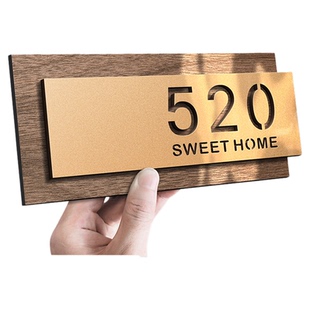 门牌号码牌家用定制高级感轻奢创意入户门口2026新款酒店民宿中古风个性亚克力家庭房间号包间数字贴标识挂牌