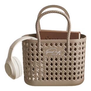 藤编洗澡提篮学生宿舍收纳浴筐洗漱筐编织篮蔬菜零食手提篮小篮子