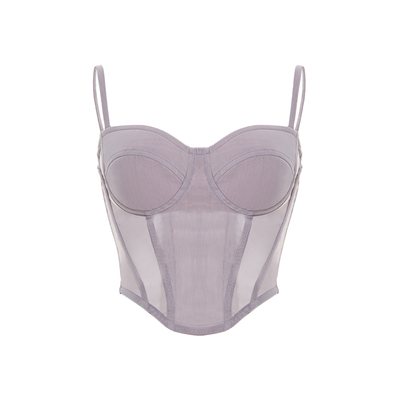 CORSELET 高密微透肤感网纱鱼骨胸衣吊带束腰修身夏内搭抹胸上衣