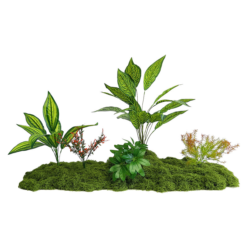 仿真绿植造景苔藓热带组合布置假植物室内装饰假花波斯橱窗景观草
