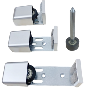 自动平移门地面固定卡轮有框门木门金属门止摆轮定位轮可调隐藏轮