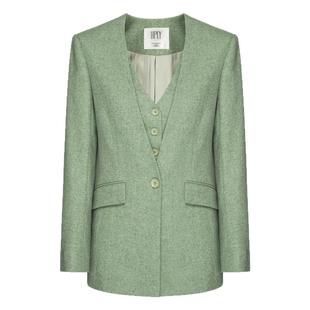 HPLY荷比俪春季新款女假双层领设计显瘦通勤外套HYD11520212