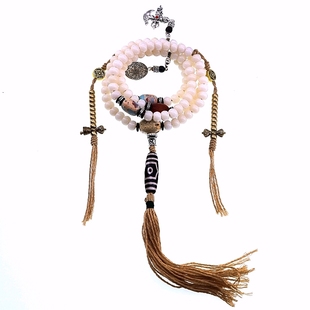 卡杰格朵.原创藏式白玉菩提子根佛珠手串男108颗女天珠项链手链