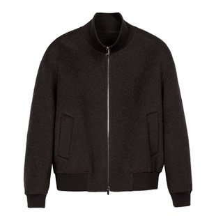 w2x秋冬季立领双面羊毛呢夹克男短款妮子外套高级感痞帅休闲上衣